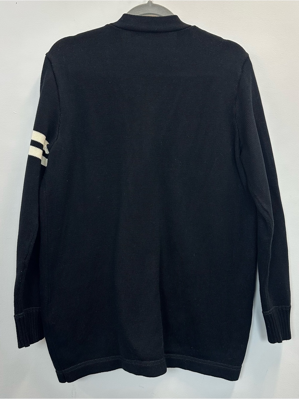 Polo Ralph Lauren Black Varsity-Style Cardigan with White Appliqué - Picture 2 of 14